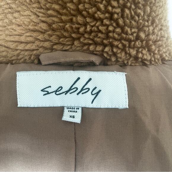 Sebby Light Nutmeg Teddy Bear faux fur lined coat size xs - Picture 9 of 10